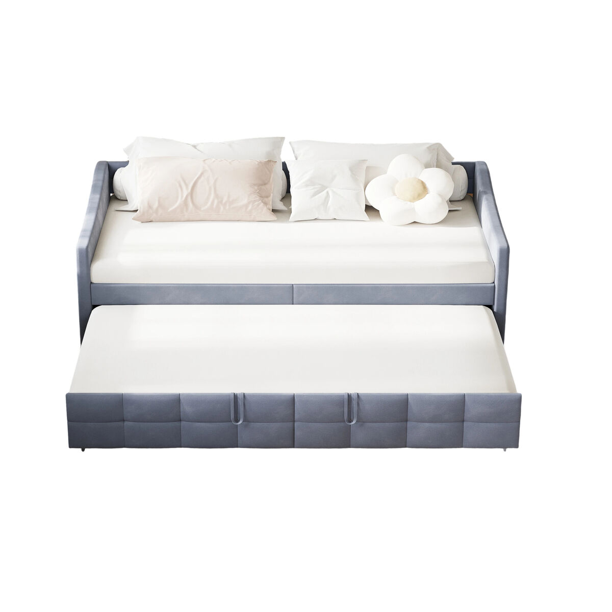 Sofá cama terciopelo: extensible, mecanismo hidráulico