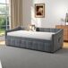 Sofá cama terciopelo: extensible, mecanismo hidráulico Sofá cama terciopelo: extensible, mecanismo hidráulico Gris