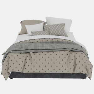 Cama moderna 140x200 - Estilo simples, com pistões elevatórios - Cinza