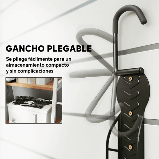 SPORTNOW Conjunto de Suportes de Parede para Bicicletas com 4 Peças Gancho Dobrável para Bicicleta até 30 kg Suporte de Armazenamento Vertical com Parafusos para Casa Garagem e Cave Preto
