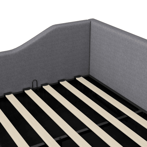 Cama nido 140x200 - Estofada com arrumação - Cinza