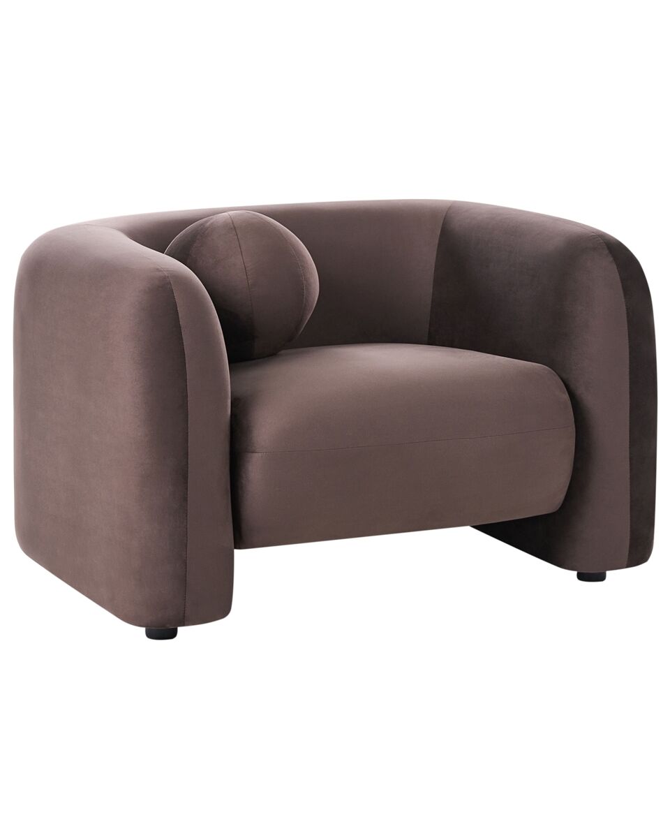 Beliani Sillón Leiren Marrón Medio