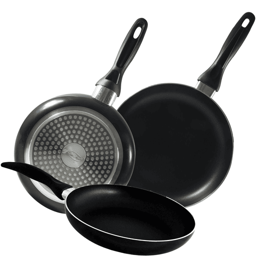 Set de frigideiras San Ignacio de 3 peças + recipiente hermético