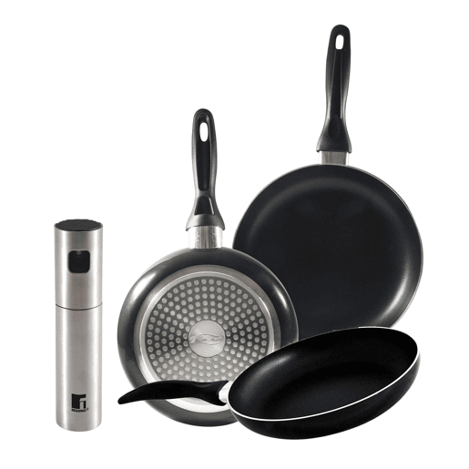 Set de frigideiras San Ignacio de 3 peças + borrifador