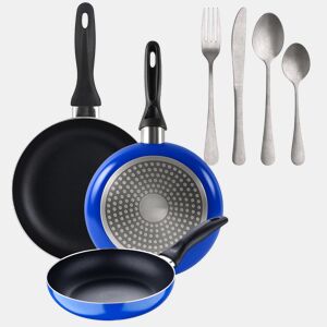 Set de frigideiras San Ignacio com 3 peças + 16 talheres