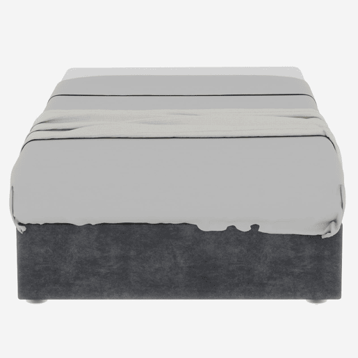 Cama moderna 90x200 - Estilo simples, elevador a gás, veludo holandês - Cinza