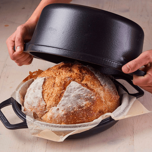 Forno Holandês Combo Indução Ferro Fundido Curado 27cm, Panela 5,7L e Frigideira sem PTFE e PFOA Victoria 30940