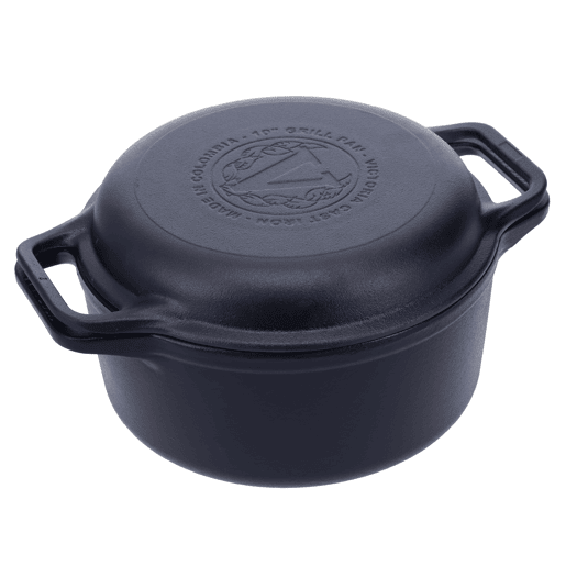 Forno Holandês Combo Indução Ferro Fundido Curado 27cm, Panela 5,7L e Frigideira sem PTFE e PFOA Victoria 30940