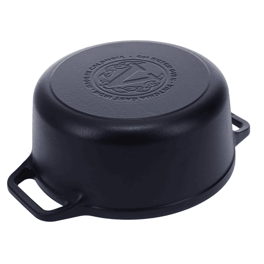 Forno Holandês Combo Indução Ferro Fundido Curado 27cm, Panela 5,7L e Frigideira sem PTFE e PFOA Victoria 30940