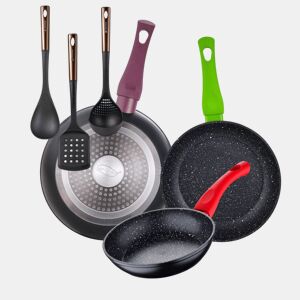 Set de frigideiras San Ignacio de 3 peças + Set de utensílios