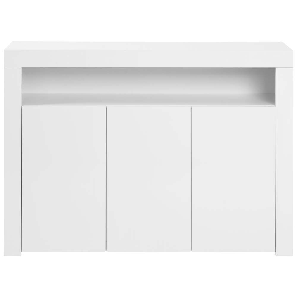 Sideboard led 3 puertas - vitrina moderna con mando a distancia - blanco