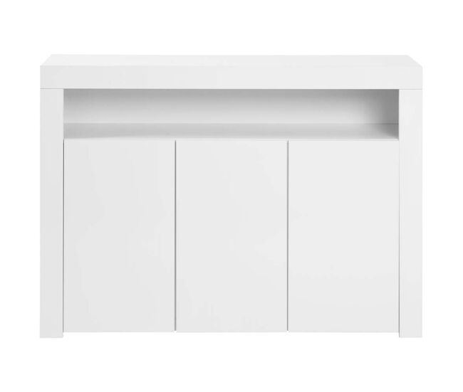 Sideboard led 3 puertas - vitrina moderna con mando a distancia - blanco