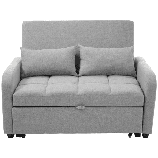 Sofá-cama de 2 lugares - reclinável e multifuncional, ideal para apartamentos e estudantes - Antique Gray
