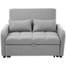 Sofá-cama de 2 lugares - reclinável e multifuncional, ideal para apartamentos e estudantes - Antique Gray