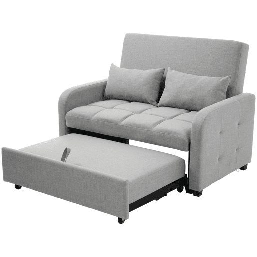 Sofá-cama de 2 lugares - reclinável e multifuncional, ideal para apartamentos e estudantes - Antique Gray