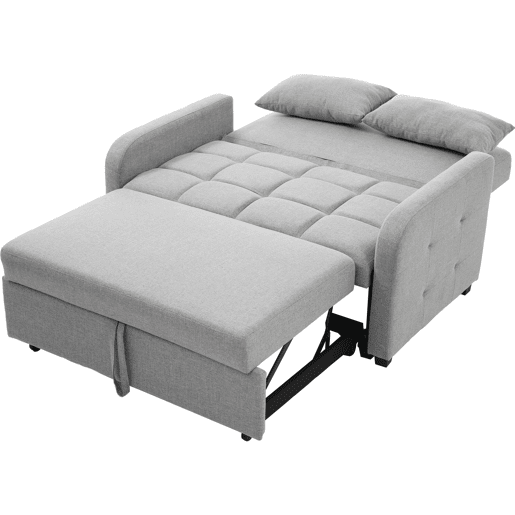 Sofá-cama de 2 lugares - reclinável e multifuncional, ideal para apartamentos e estudantes - Antique Gray