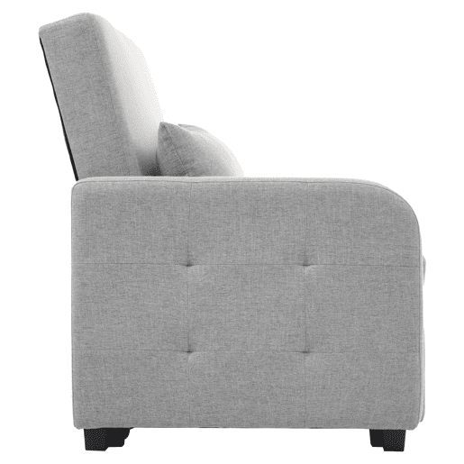 Sofá-cama de 2 lugares - reclinável e multifuncional, ideal para apartamentos e estudantes - Antique Gray