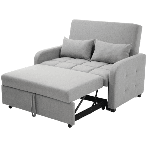 Sofá-cama de 2 lugares - reclinável e multifuncional, ideal para apartamentos e estudantes - Antique Gray