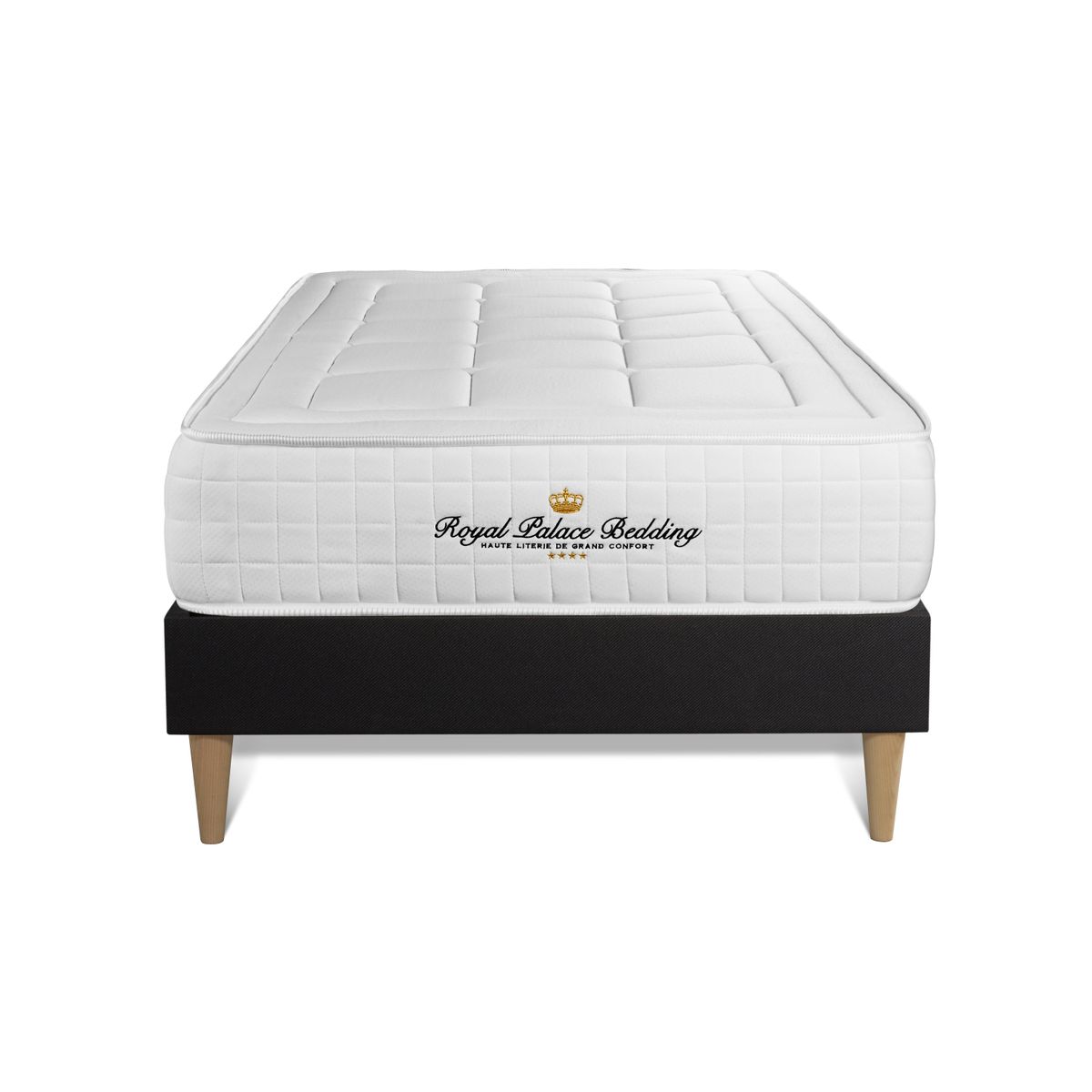 Pack colchón balmoral 90x200cm + somier multiláminas, espuma viscoelástica, 3 zonas de confort