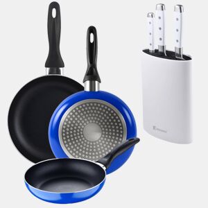 Set de frigideiras San Ignacio de 3 peças + Set de facas + Tacoma