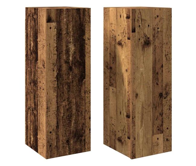 Muebles de tv 2 uds madera ingeniería envejecida 30,5x30x90 cm