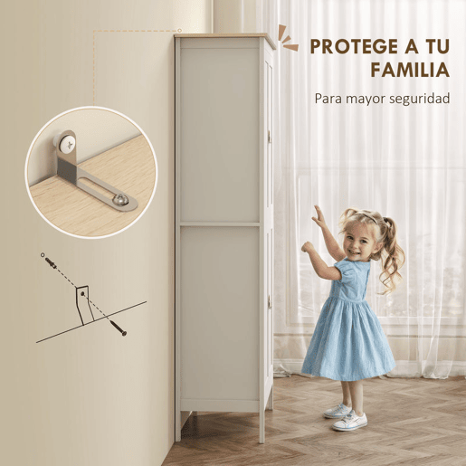 HOMCOM Armário de Cozinha com Luz LED Sensor de Movimento Móvel Auxiliar de Cozinha com Iluminação Regulável em 3 Cores 4 Portas e Prateleiras Ajustáveis 80x40x176,5 cm Branco