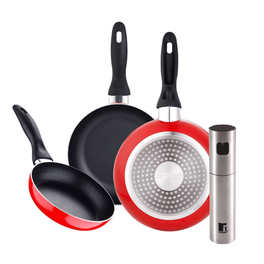 Set de frigideiras San Ignacio de 3 peças + borrifador