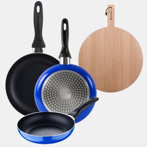 Set de frigideiras San Ignacio de 3 peças + tábua de corte