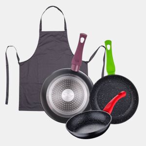 Set de frigideiras San Ignacio de 3 peças + avental