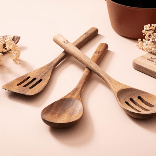 Set de frigideiras San Ignacio de 3 peças + Set de utensílios Set de frigideiras San Ignacio de 3 peças + Set de utensílios