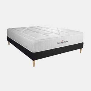 Conjunto de Estrado Preto + Colchão ROYAL PALACE BEDDING Windsor (180x190 cm - Viscoelástica y molas ensacadas- Altura: 26 cm)