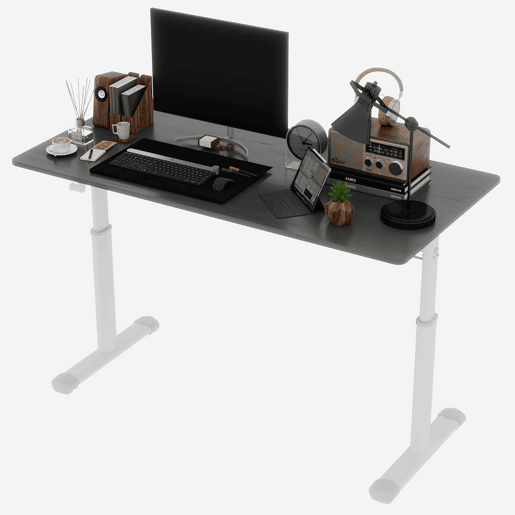 Secretária ajustável 100x60 cm - Multiusos, altura regulável, compacta - Cinza