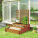 Jardinera con Enrejado Madera de Abeto Outsunny Jardinera con Enrejado Madera de Abeto Outsunny Marrón