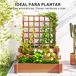 Jardinera con Enrejado Madera de Abeto Outsunny Jardinera con Enrejado Madera de Abeto Outsunny Marrón