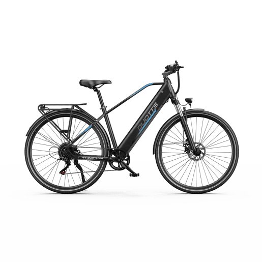 Bicicleta Elétrica Duotts C29 Lite - Motor 250W Bateria 36V13AH Pneus De 27.5u201D Travões A Disco - Azul Preto