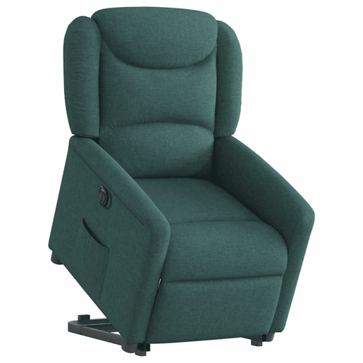 Poltrona reclinável - Poltrona relax elétrica tecido verde-escuro