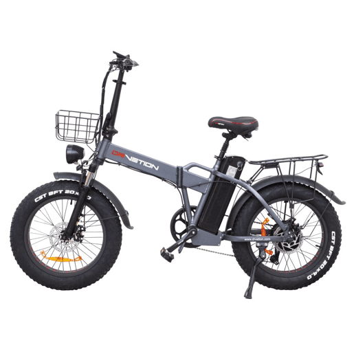 DrveTion AT20 Bicicleta Elétrica - Motor 750W Bateria 48V 10Ah Rodas 20 Travões Hidráulicos - Cinzenta