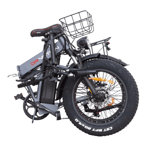 DrveTion AT20 Bicicleta Elétrica - Motor 750W Bateria 48V 10Ah Rodas 20 Travões Hidráulicos - Cinzenta