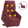 Poltrona elevatória de massagens elétrica - Poltrona relax tecido vermelho tinto
