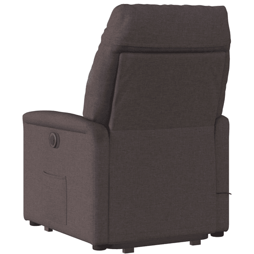 Poltrona elétrica massagens - Poltrona relax tecido castanho-escuro