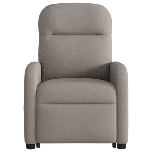 Poltrona elétrica elevatória massagens - Poltrona relax tecido cinza-acastanhado