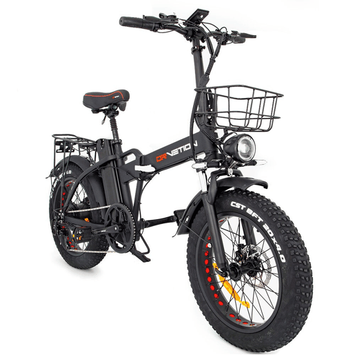 DrveTion AT20 Bicicleta Elétrica - Motor 750W Bateria 48V 10Ah Rodas 20 Travões Hidráulicos - Preto