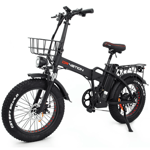 DrveTion AT20 Bicicleta Elétrica - Motor 750W Bateria 48V 10Ah Rodas 20 Travões Hidráulicos - Preto