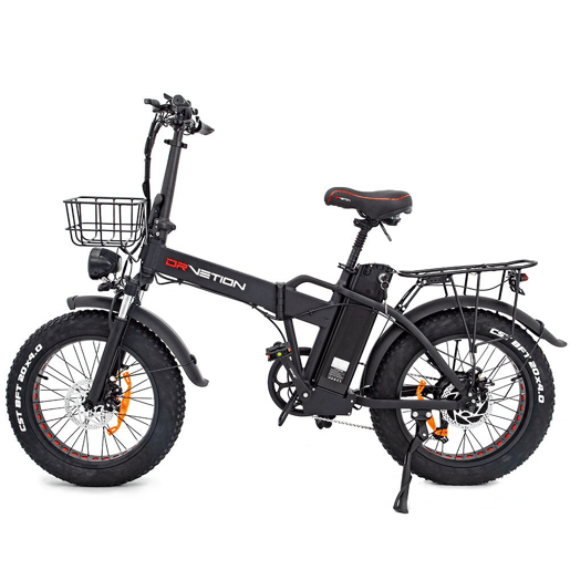 DrveTion AT20 Bicicleta Elétrica - Motor 750W Bateria 48V 10Ah Rodas 20 Travões Hidráulicos - Preto