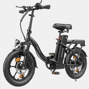 ESKUTE D100 Bicicleta Elétrica - Motor 250W Bateria 36V 13Ah Rodas 16 Freio a Disco Mecânico - Preta