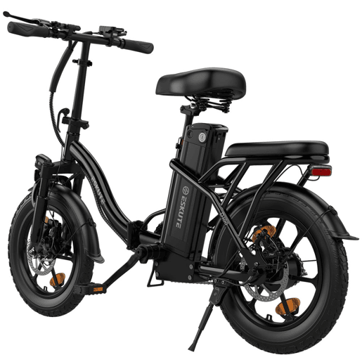 ESKUTE D100 Bicicleta Elétrica - Motor 250W Bateria 36V 13Ah Rodas 16 Freio a Disco Mecânico - Preta
