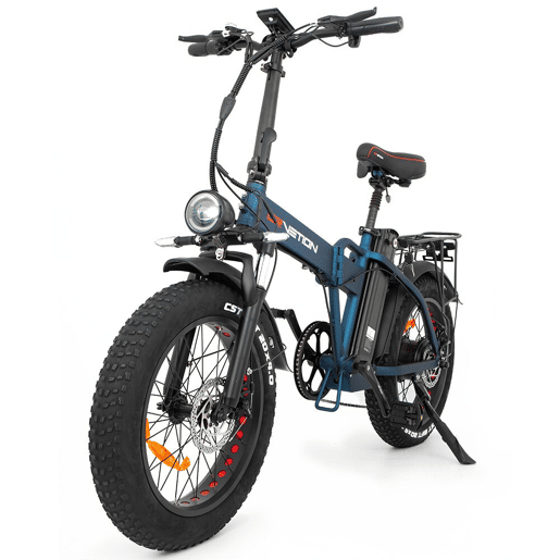 DrveTion AT20 Bicicleta Elétrica - Motor 750W Bateria 48V 10Ah Rodas 20 Travões Hidráulicos - Azul