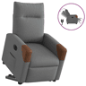 Poltrona reclinável - Poltrona relax elétrica tecido cinzento-escuro