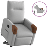 Poltrona reclinável - Poltrona relax elétrica tecido cinzento-nublado