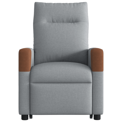 Poltrona elétrica reclinável massagens - Poltrona relax tecido cinzento-claro Poltrona elétrica reclinável massagens - Poltrona relax tecido cinzento-claro